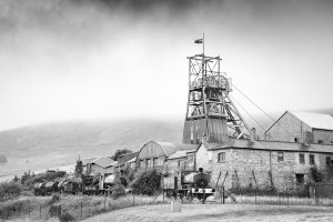 The Big Pit Winding Gear by Barrie Glover